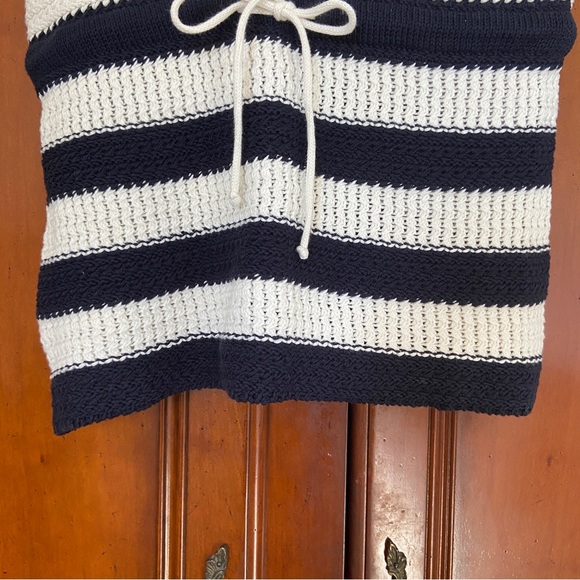 P_Jean by PINKO Crochet Cotton Stripe Knit Tank | Small - Picture 4 of 10